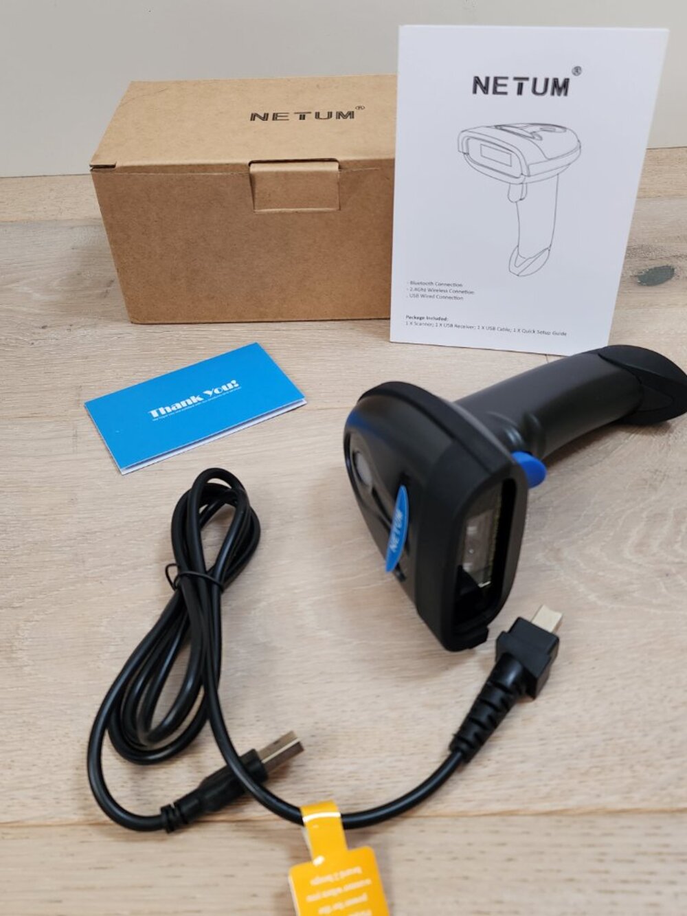NIB NETUM Bluetooth Barcode Scanner, Compatible with 2.4G Wireless & Bluetooth - Picture 5 of 10